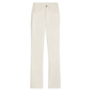 WeWoreWhat White Croc Embossed Flare Leg Pants
